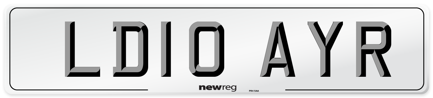 LD10 AYR Number Plate from New Reg